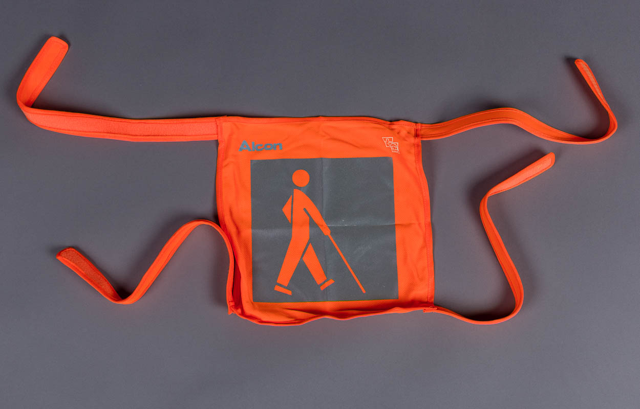 Rucksacküberzug Blindensignet reflektierend, Klettverschluss, orange