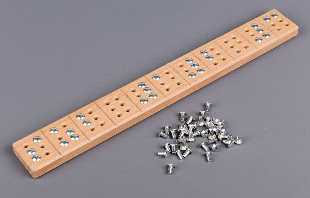 Tablette de lecture braille, 6 points11 segments, tactile, bois/métal