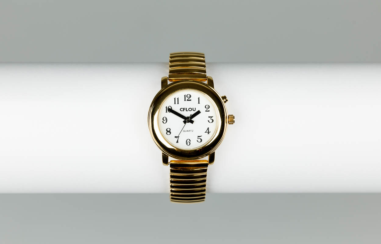 Armbanduhr Cflou 35 mm sprechend, französisch, Einknopf