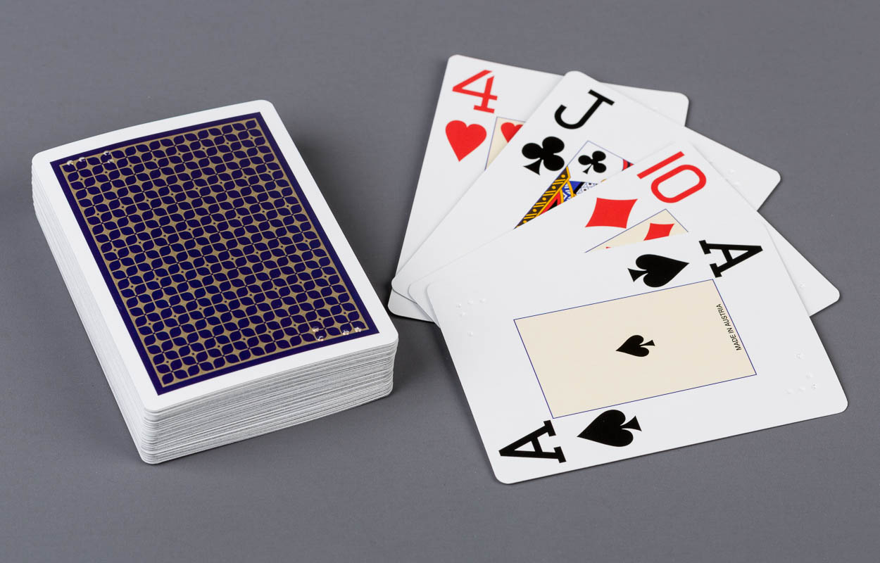 Poker/Jasskarten, Rücken blau