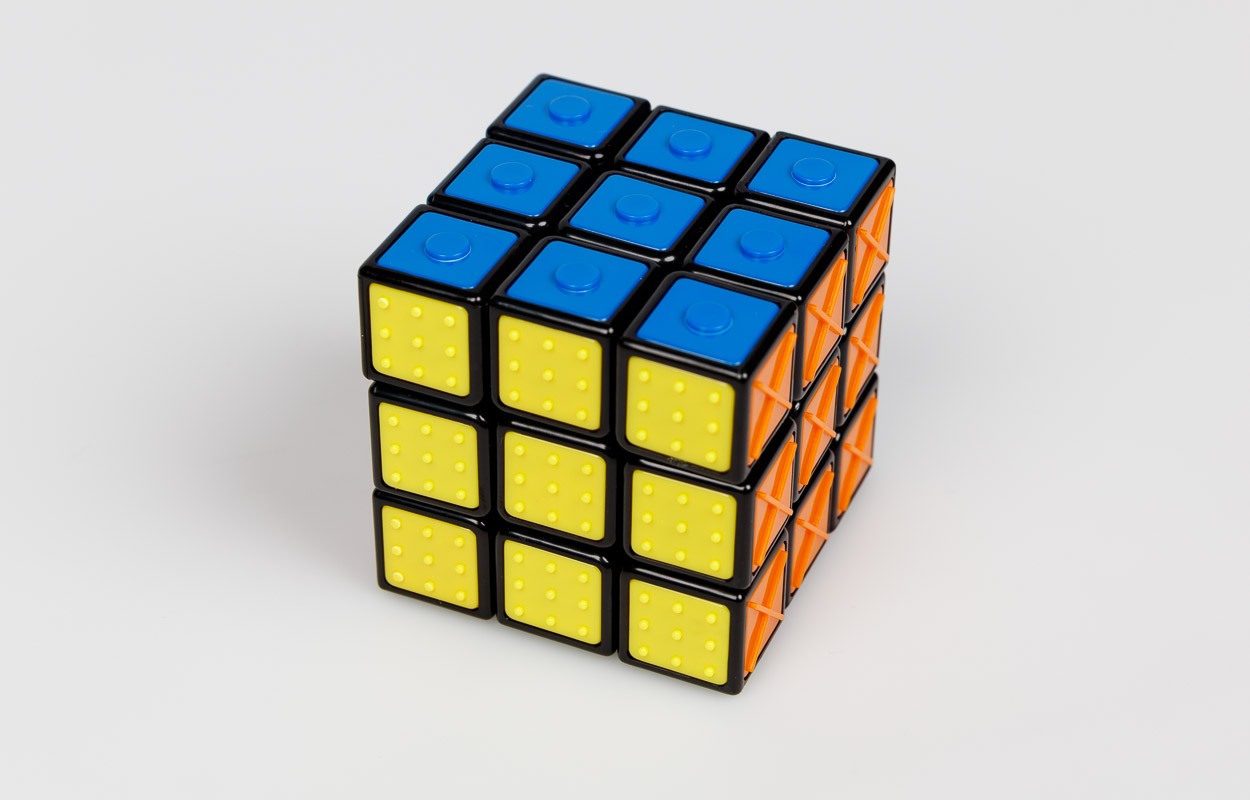Rubik's Cube taktil, kontrastreich
