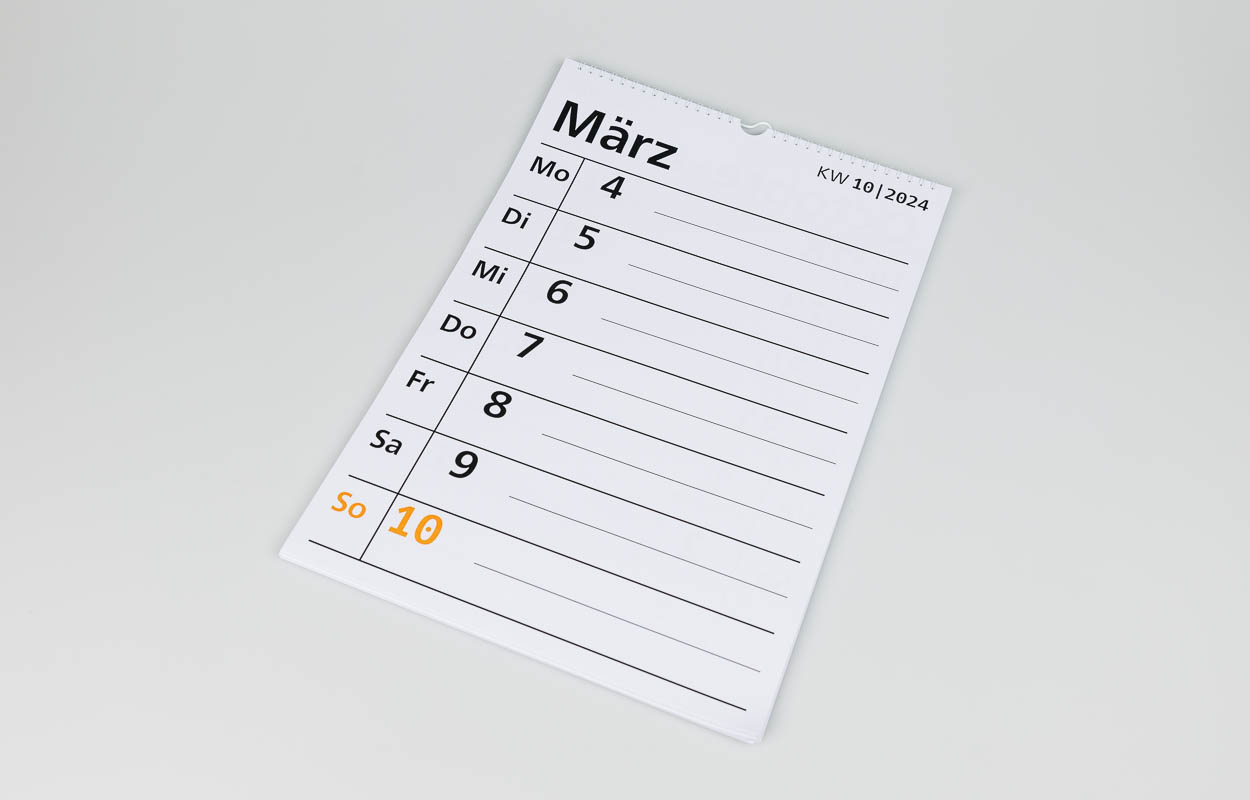 Kalender A3 Hochformat 2024 Deutsch / Französisch